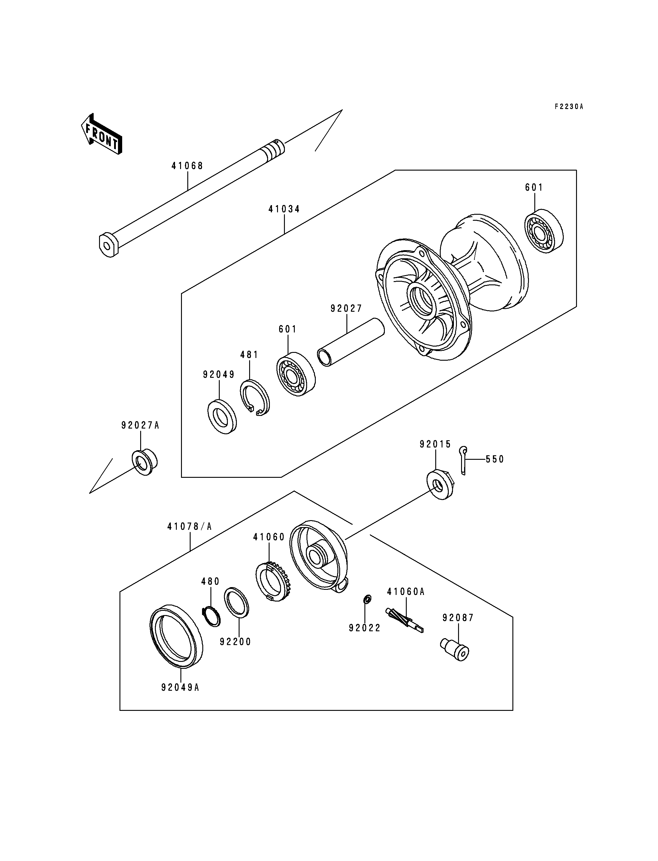 Front Hub(KDX200-E5/E6)