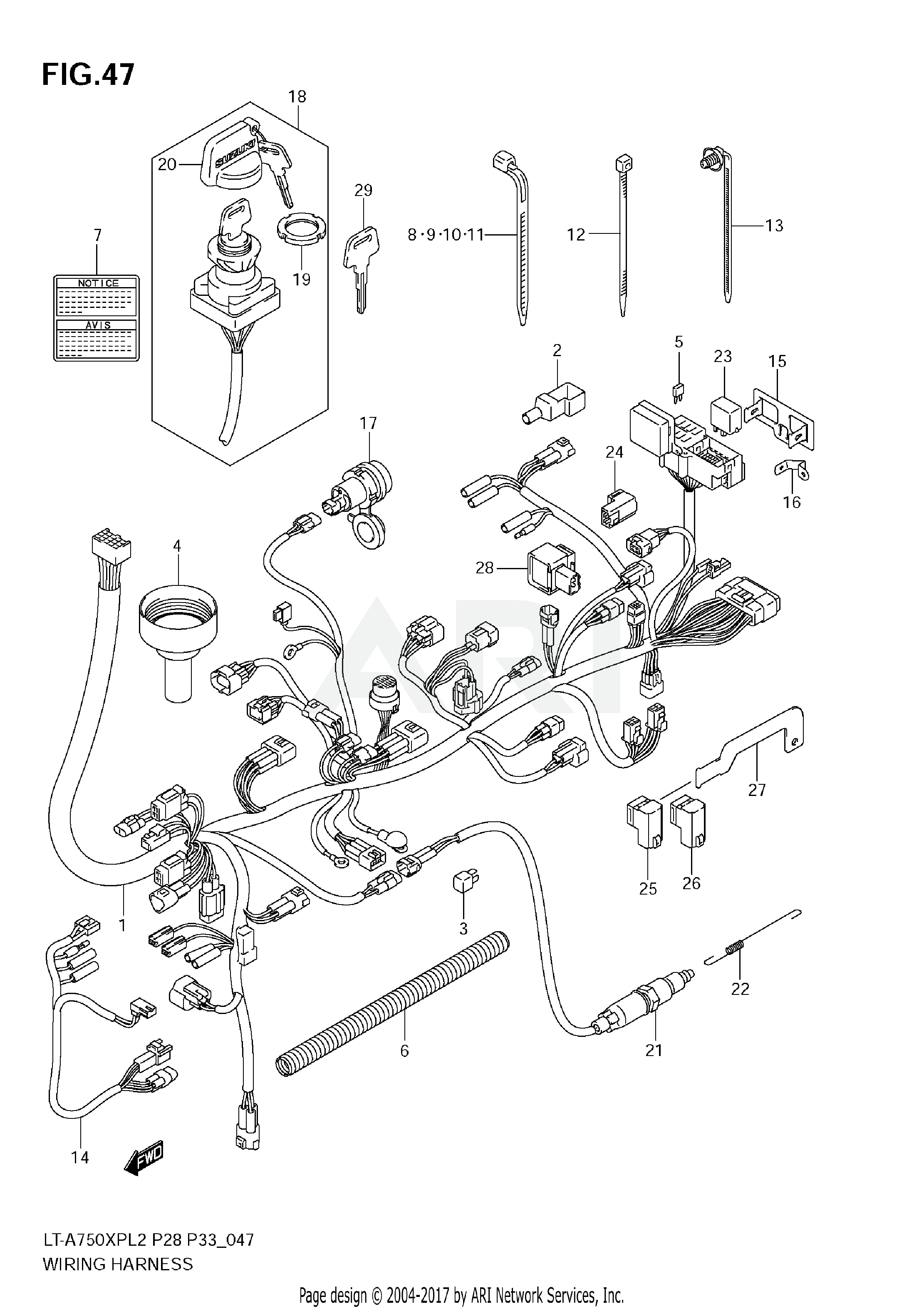 WIRING HARNESS (LT-A750XPL2 E28)