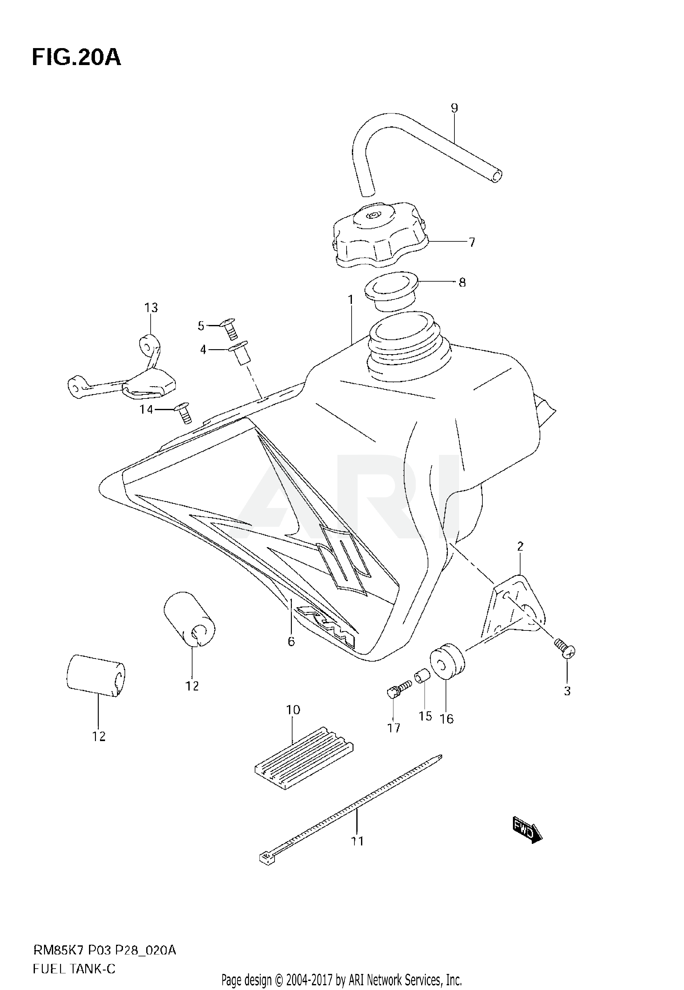 FUEL TANK (MODEL K8)