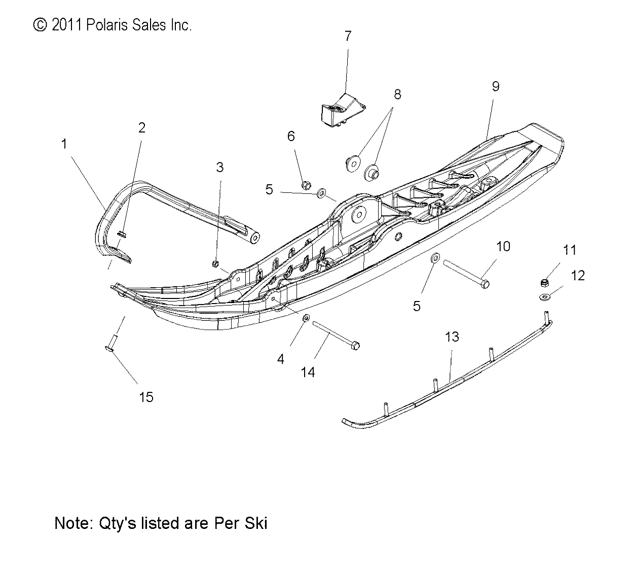 STEERING, SKI ASM. - S12BF8GSA/GSL (49SNOWSKIASM12600RUSH)