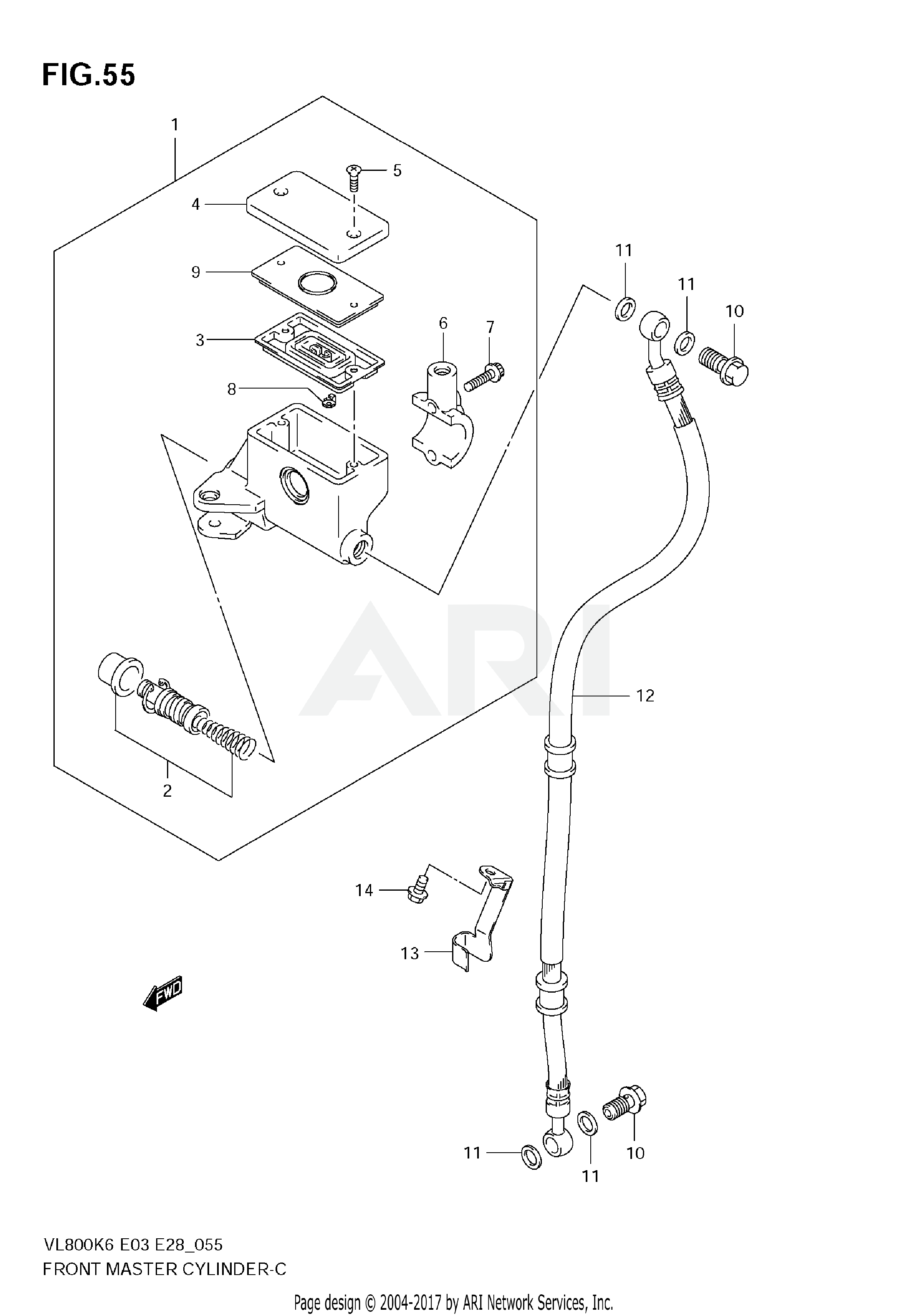 FRONT MASTER CYLINDER (MODEL K6)