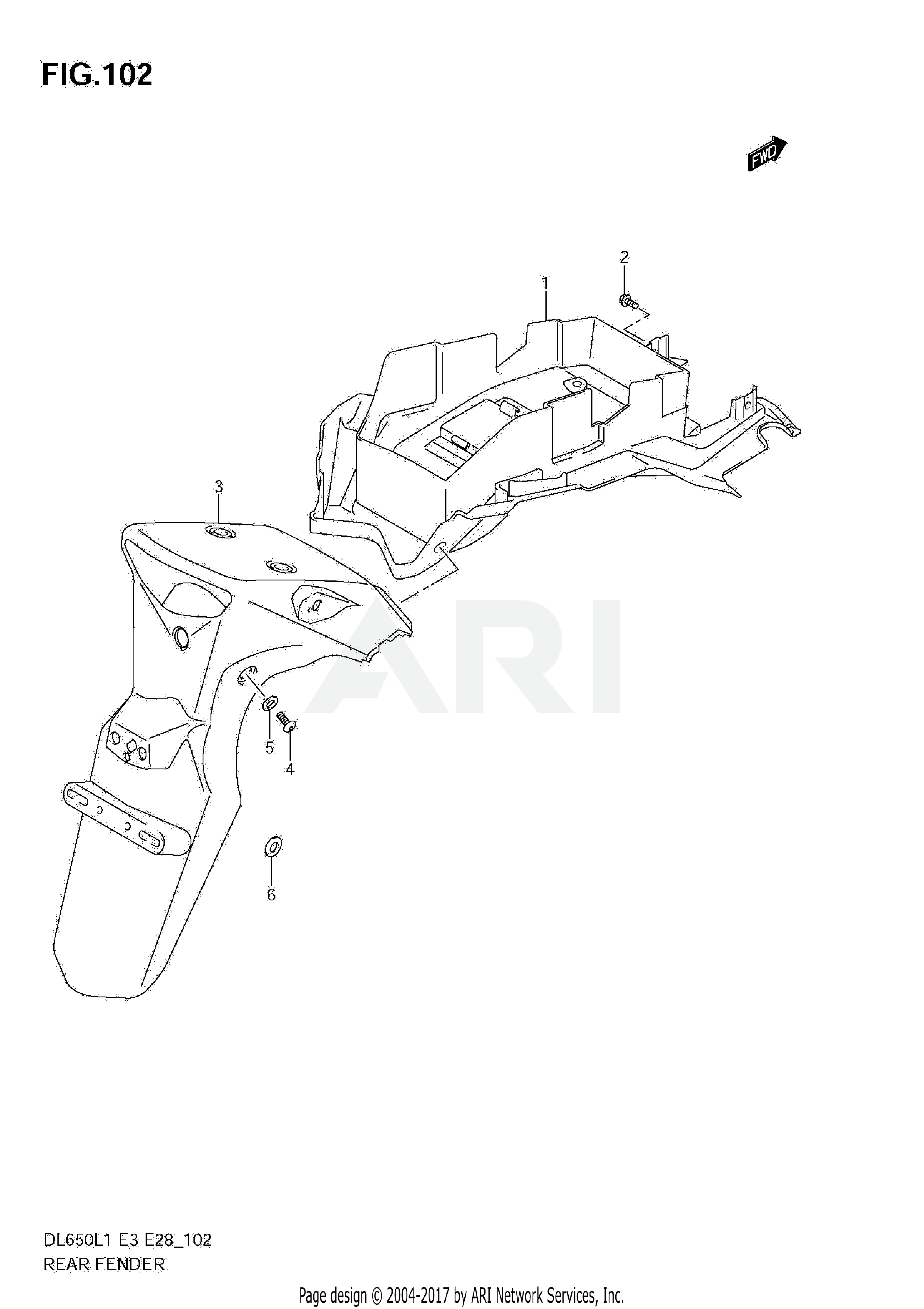 REAR FENDER (DL650A L1 E28)