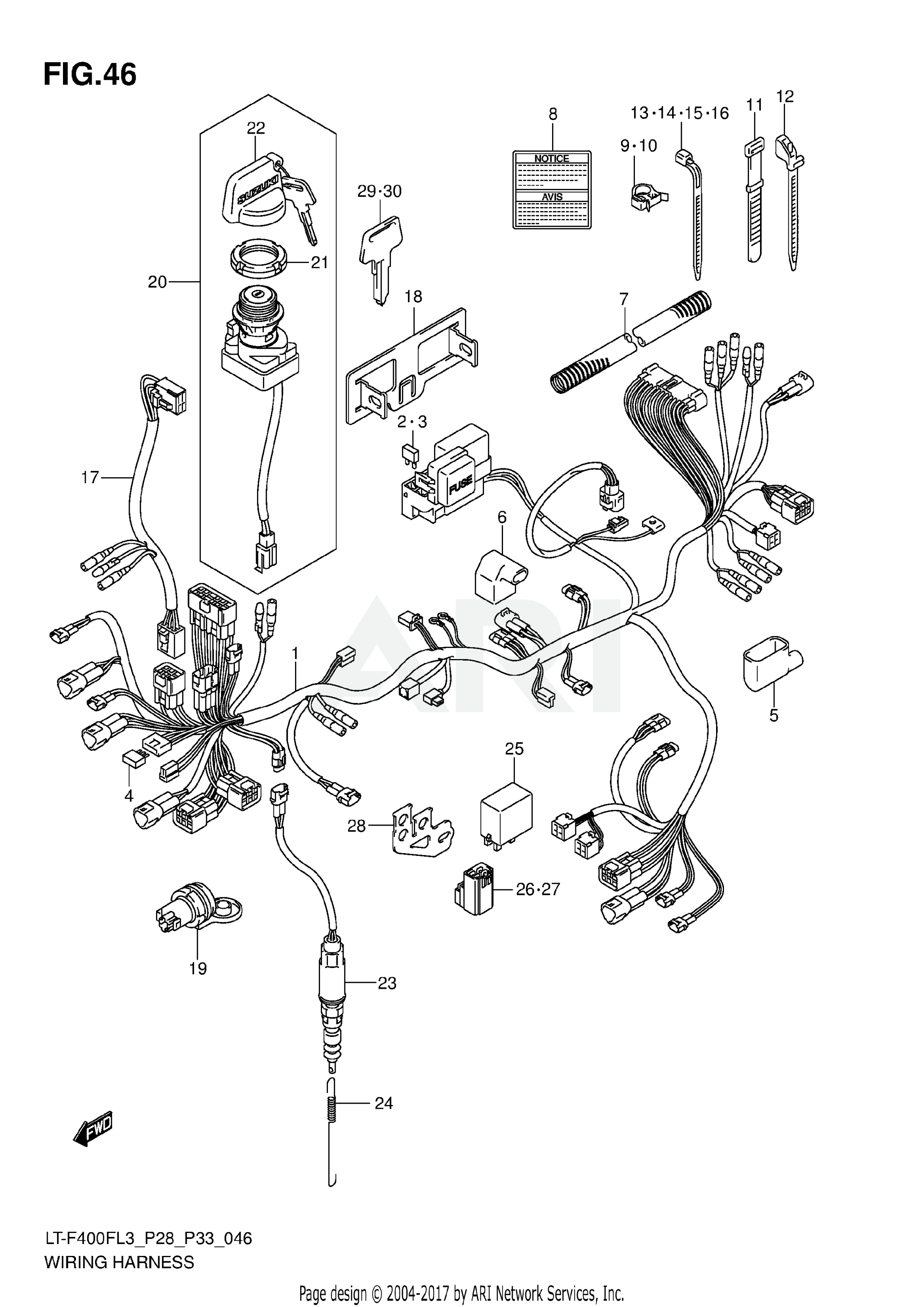 WIRING HARNESS (LT-F400FL3 P28)