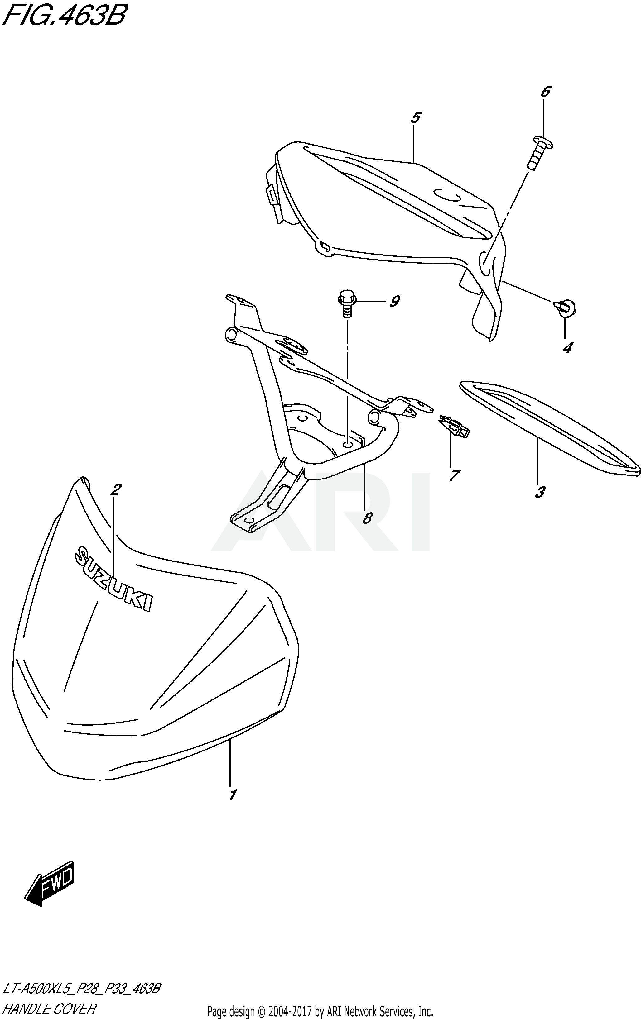 HANDLE COVER (LT-A500XL5 P33)