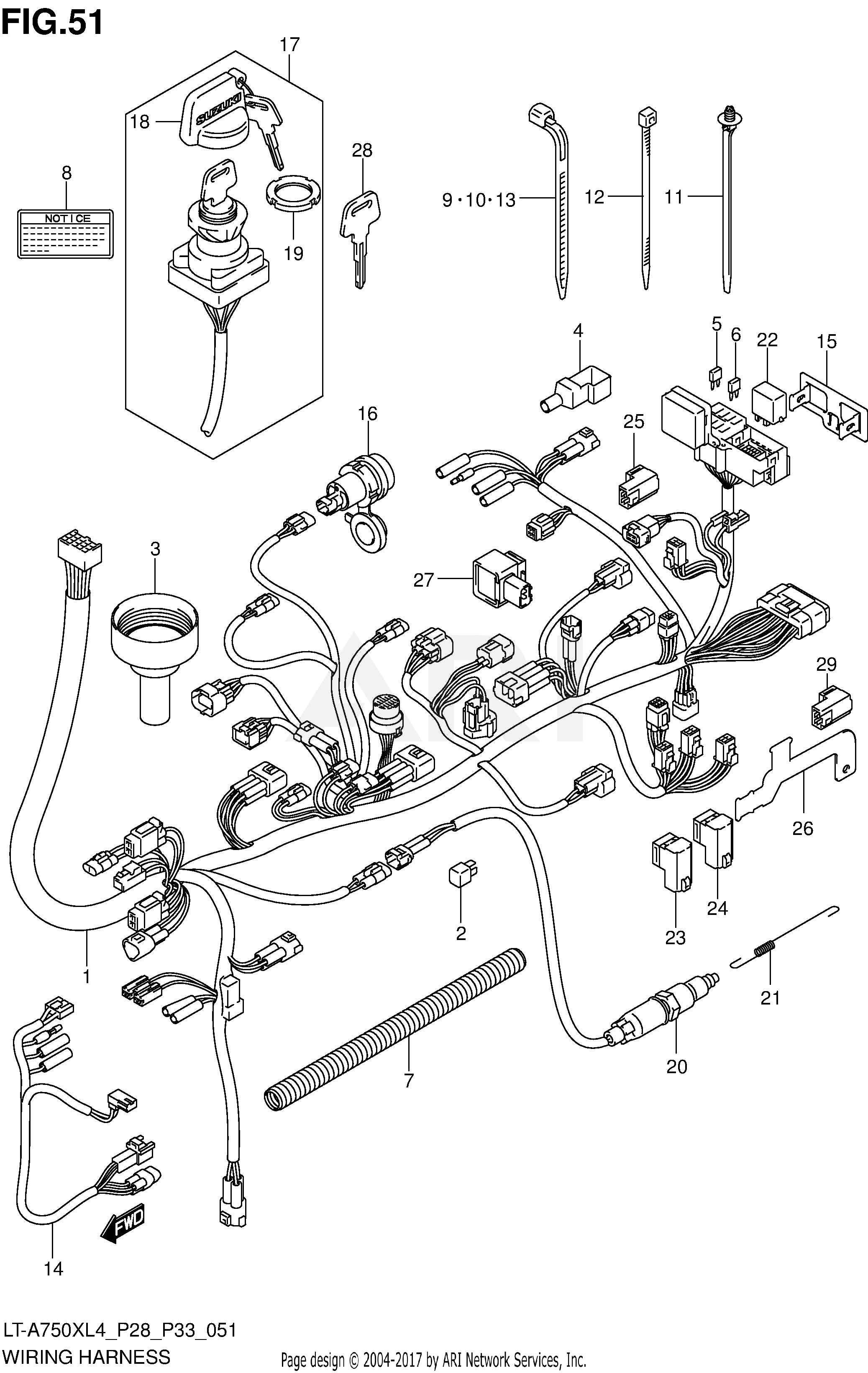 WIRING HARNESS (LT-A750XZL4 P33)