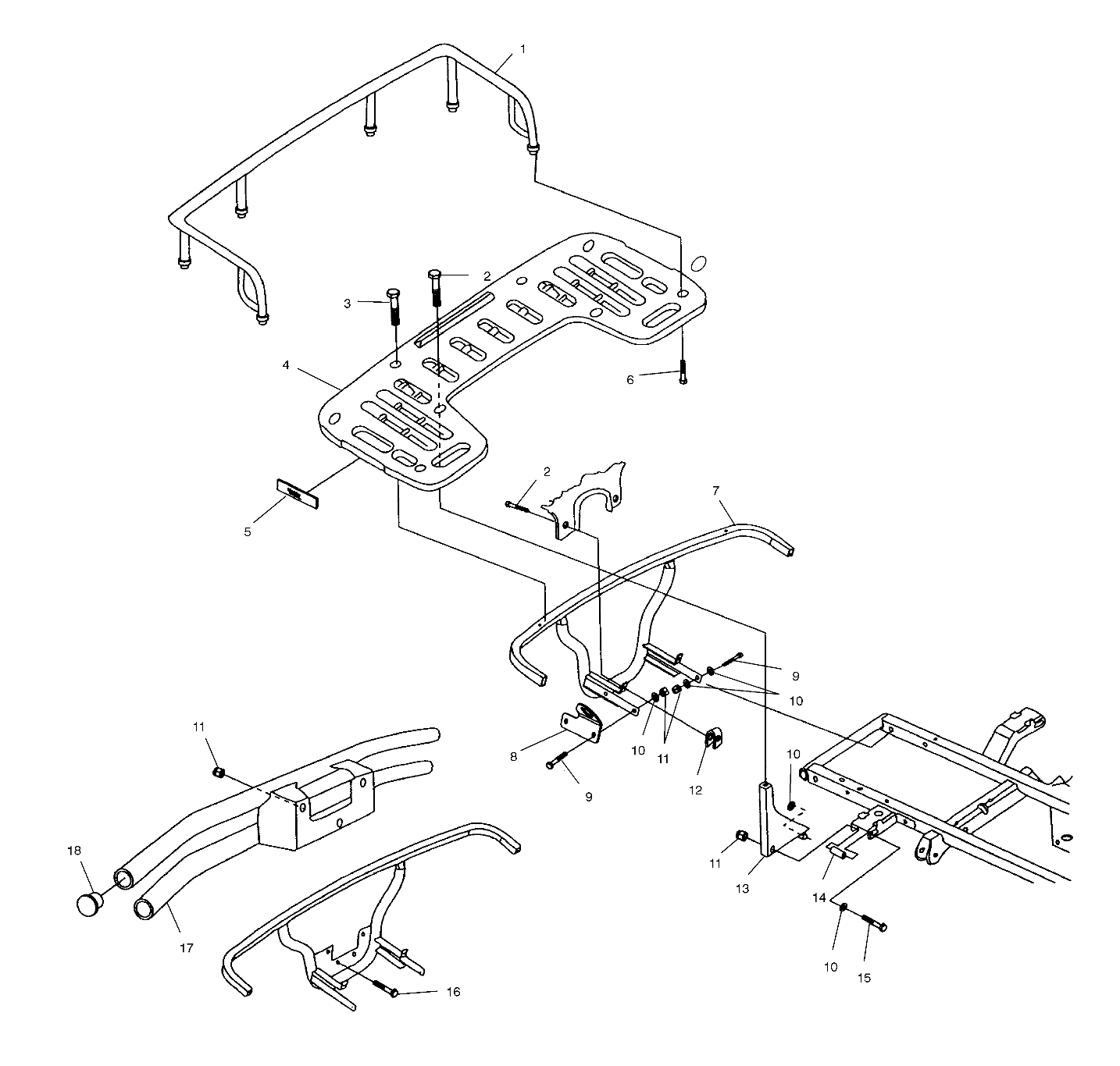REAR RACK MOUNTING - A00CH50AA (4954805480A008)