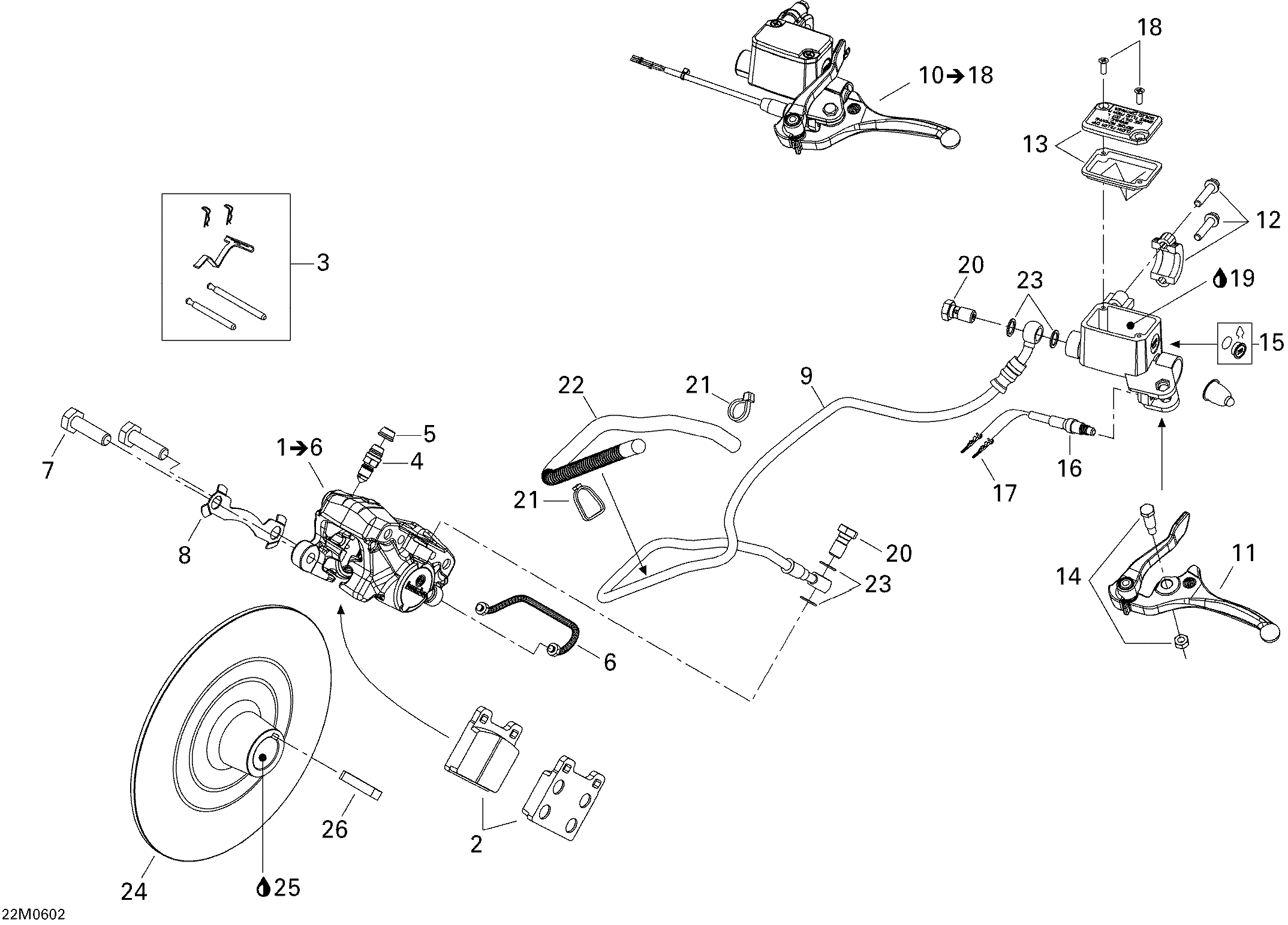 Hydraulic Brakes MX Z 550X