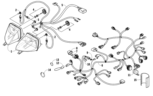 HEADLIGHT AND WIRING ASSEMBLIES