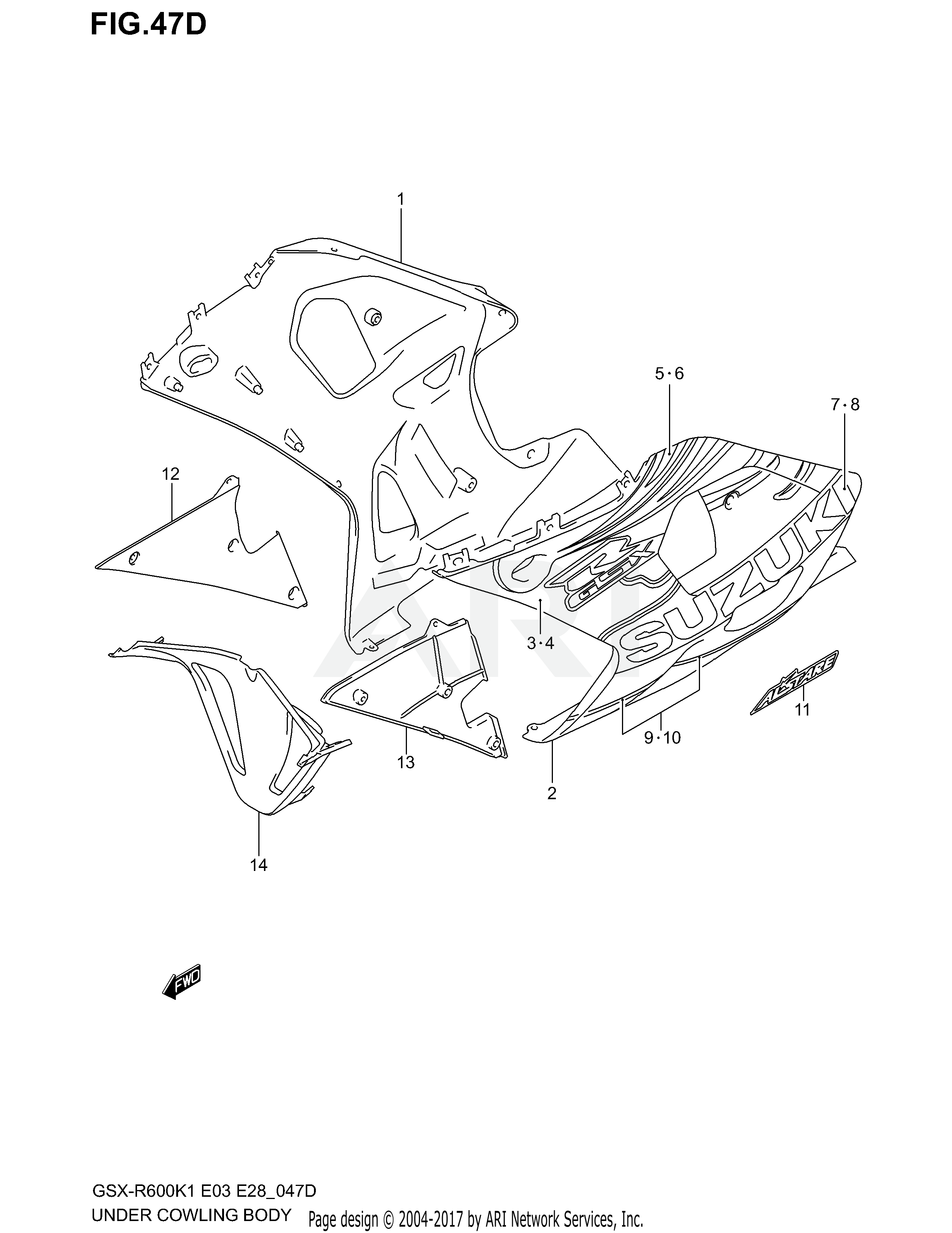 UNDER COWLING (GSX-R600ZK3)