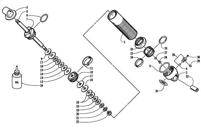 REAR SUSPENSION FRONT ARM SHOCK ABSORBER