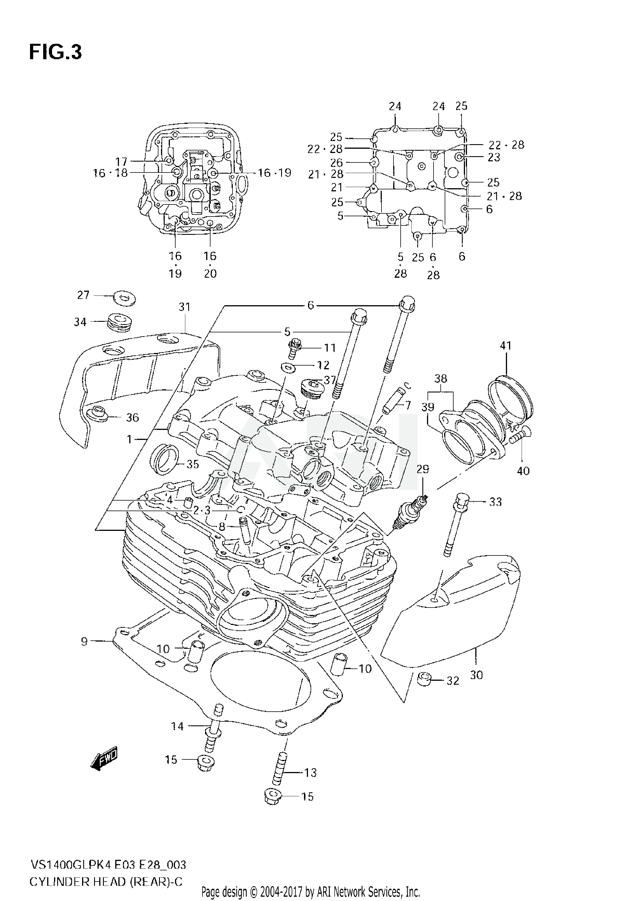 CYLINDER HEAD (REAR)