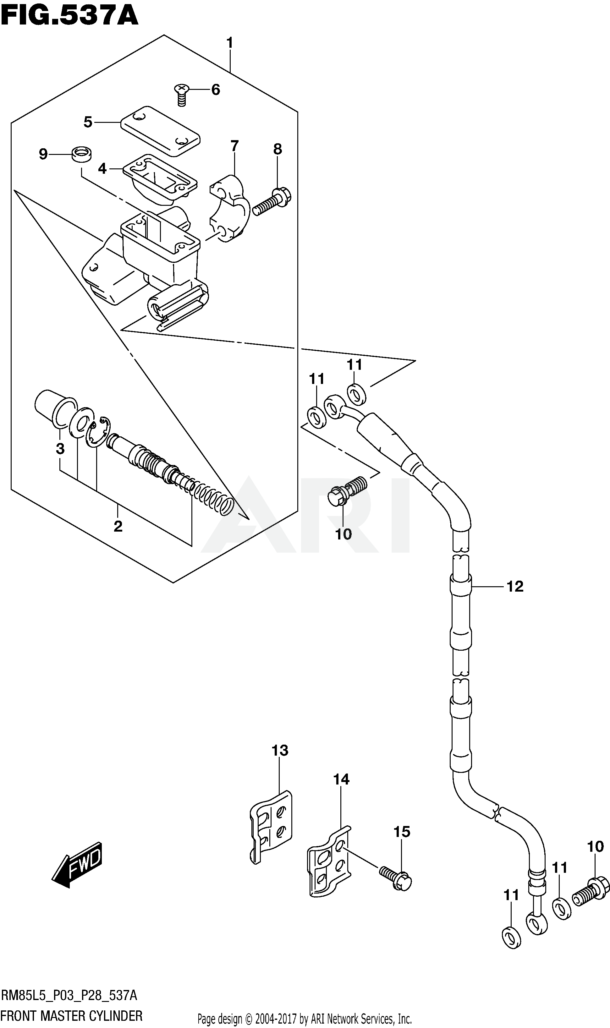 FRONT MASTER CYLINDER (RM85L5 P03)