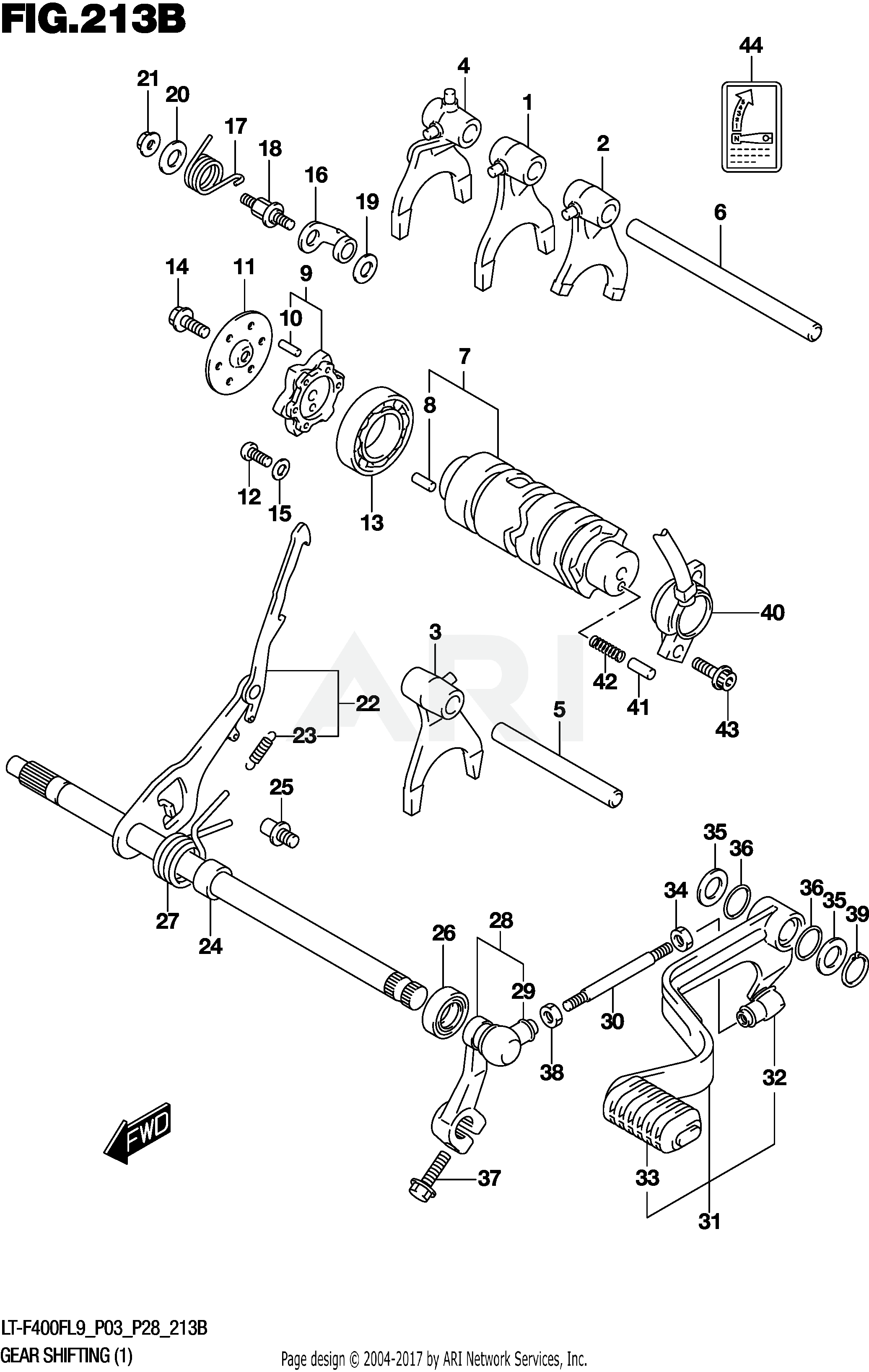 GEAR SHIFTING (1) (LT-F400FL9 P28)