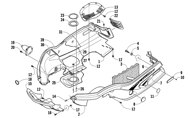 BELLY PAN AND FRONT BUMPER ASSEMBLY