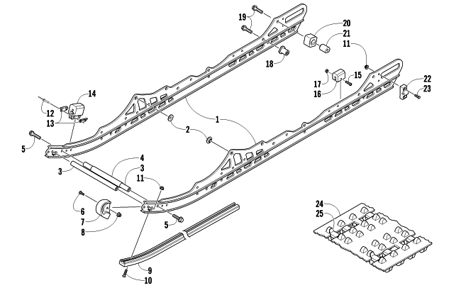 SLIDE RAIL AND TRACK ASSEMBLY