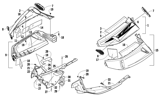 SKID PLATE AND SIDE PANEL ASSEMBLY