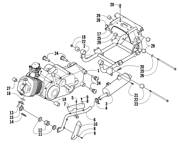 ENGINE AND RELATED PARTS