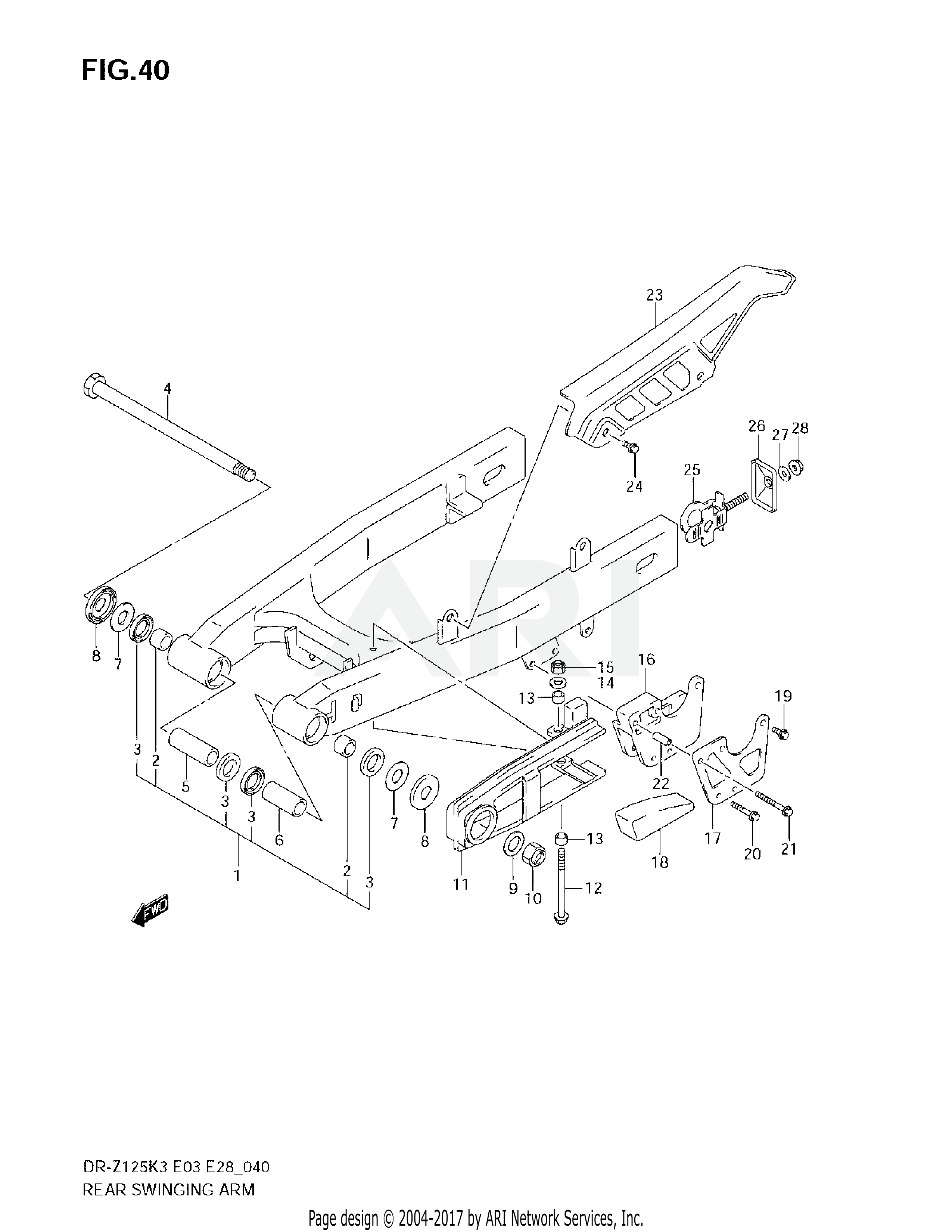 REAR SWINGING ARM