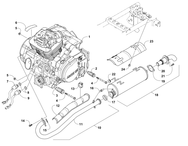 ENGINE AND EXHAUST