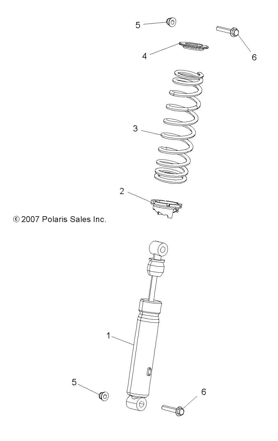 SUSPENSION, SHOCK, FRONT - A15SXE95FK (49ATVSHOCKFRT7043168)