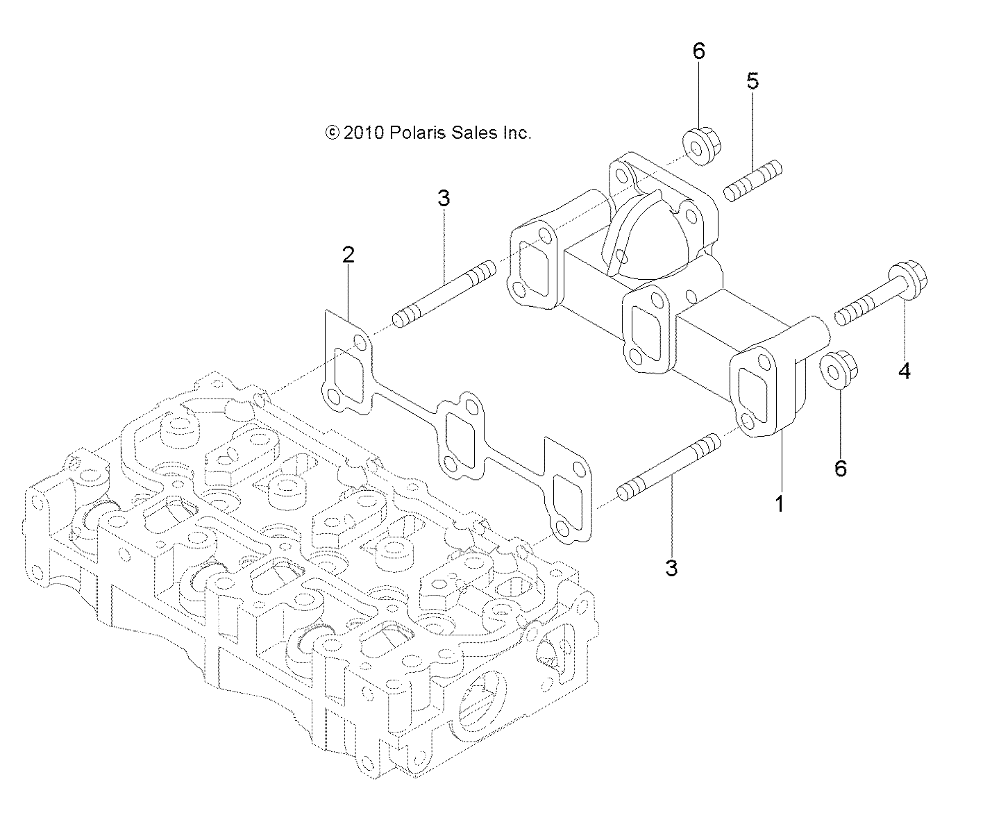 ENGINE, EXHAUST MANIFOLD - R13TH90DG (49RGRMANIFOLD11DCREW)