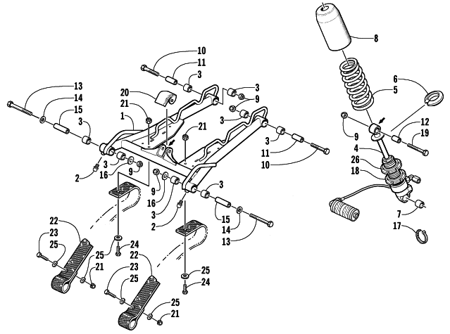 REAR SUSPENSION FRONT ARM ASSEMBLY