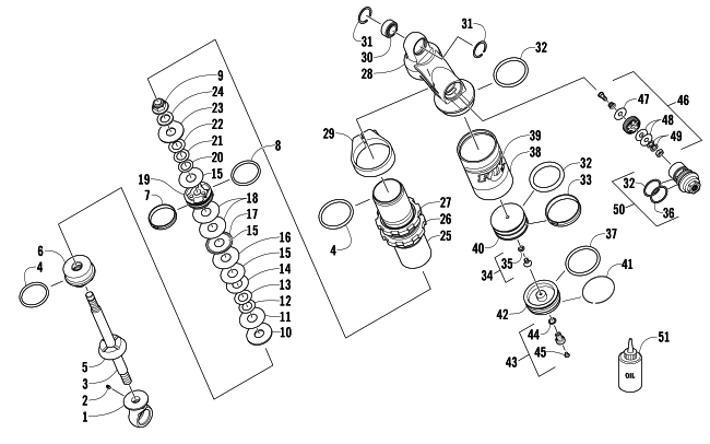 REAR SUSPENSION FRONT ARM SHOCK ABSORBER