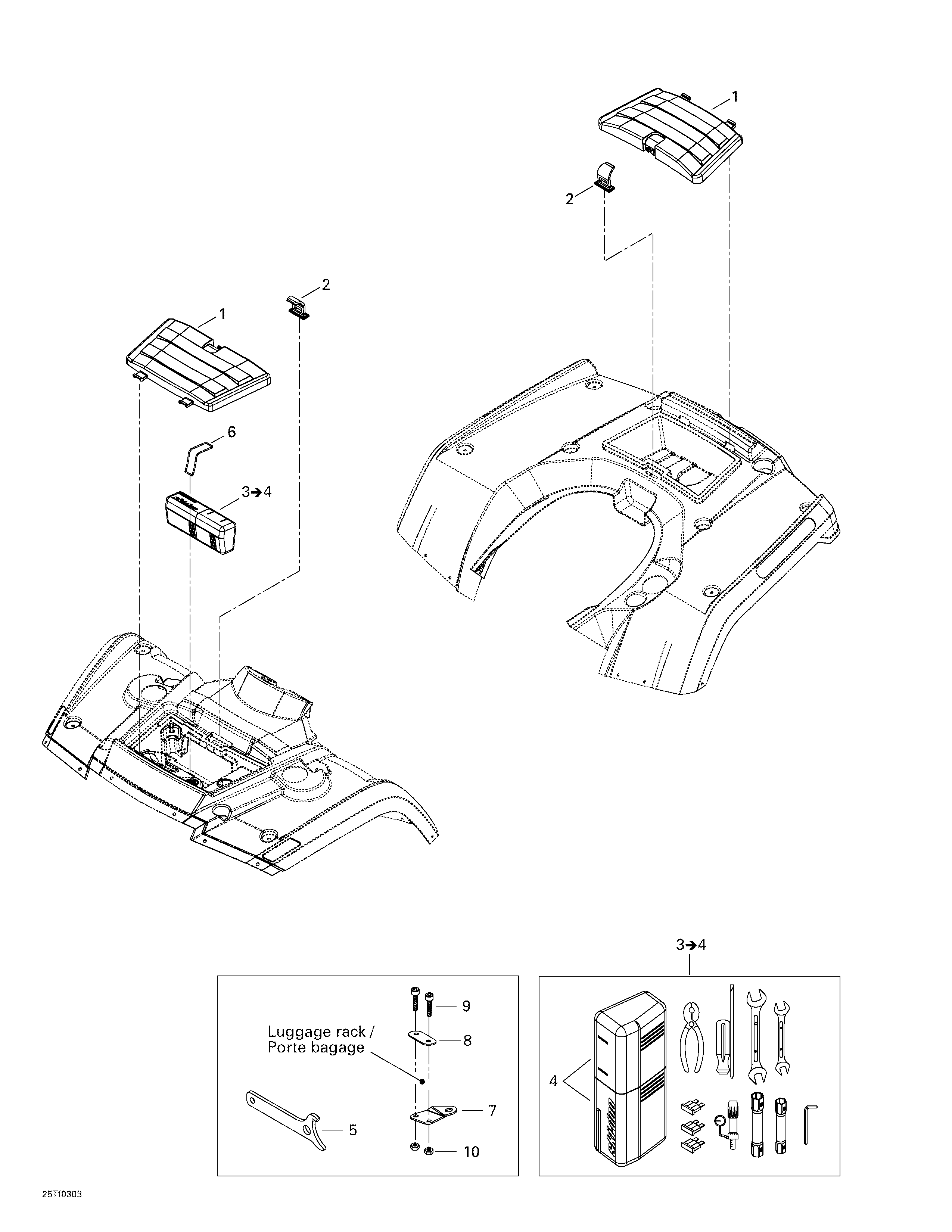 Front And Rear Trays