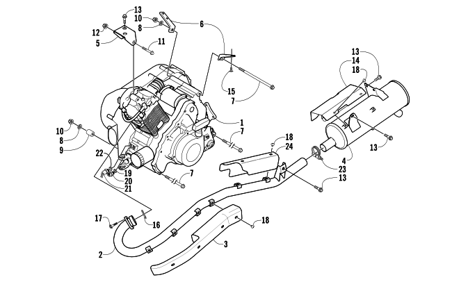 ENGINE AND EXHAUST