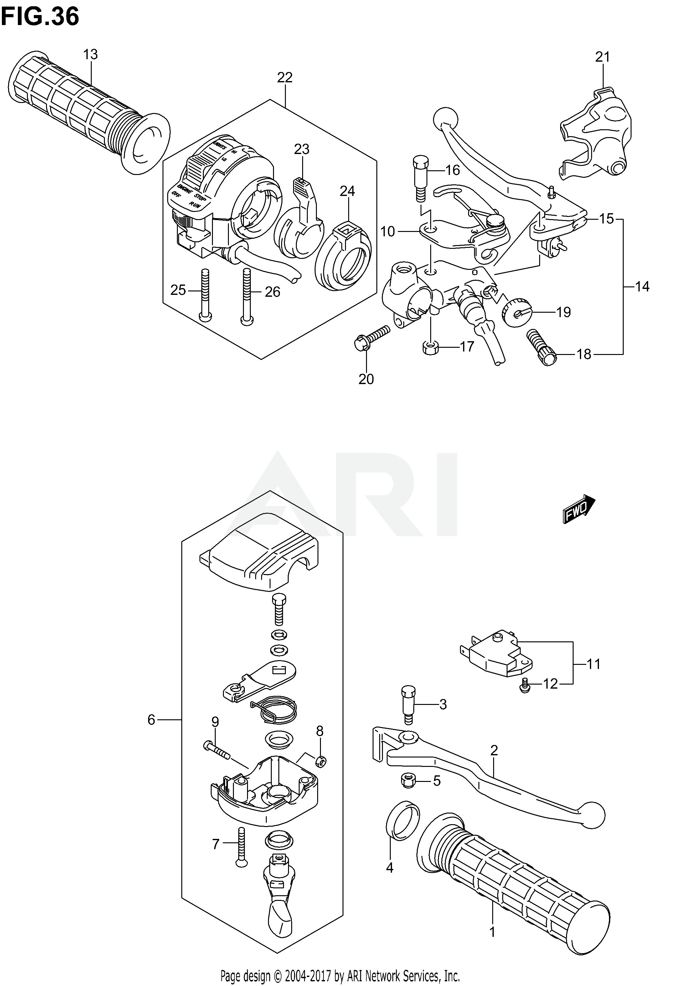 HANDLE LEVER (MODEL K2/K3)