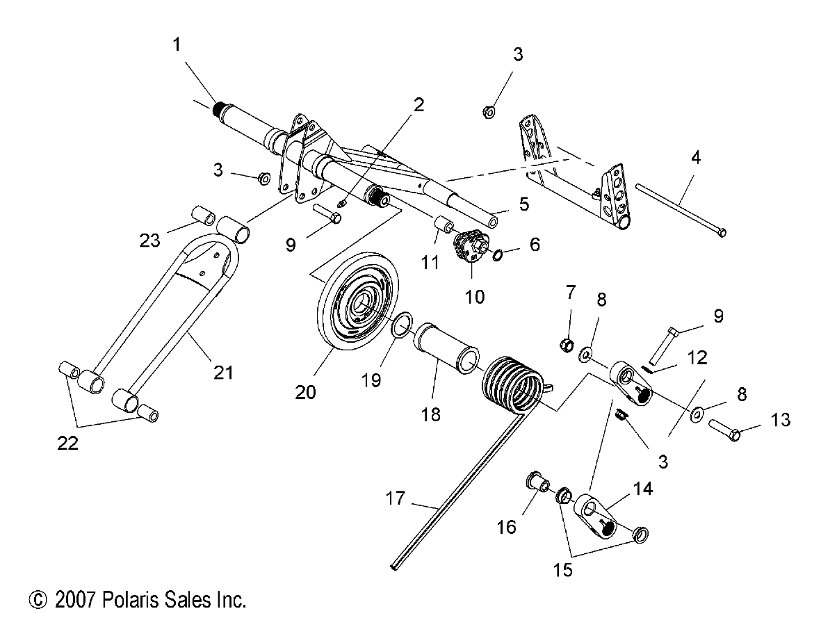 SUSPENSION, TORQUE ARM, REAR - SS08PB8ES/EE (49SNOWTORQUEREAR086008BALL)