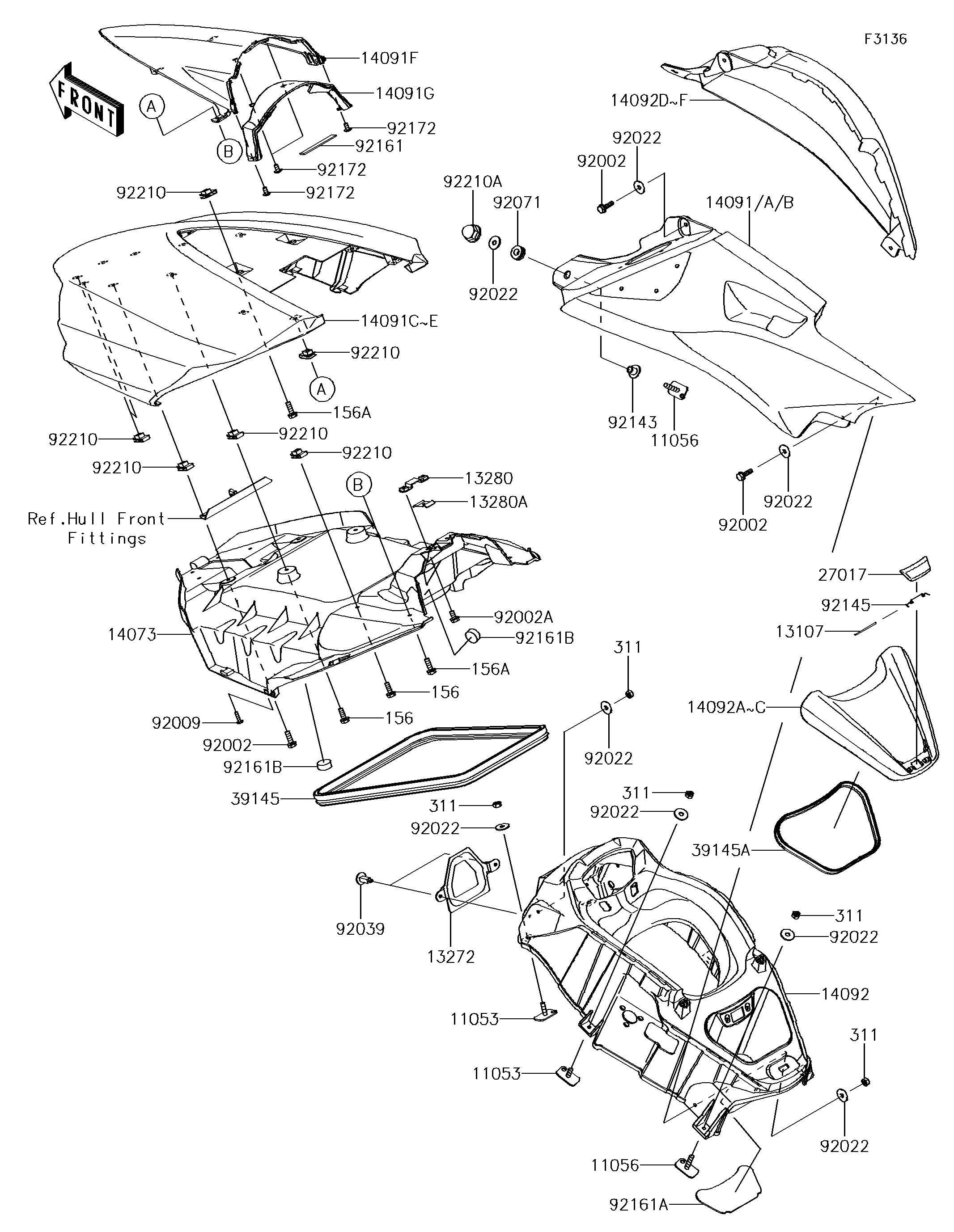 Hull Middle Fittings