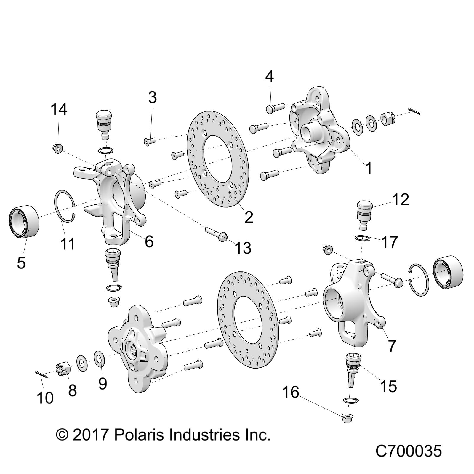 SUSPENSION, FRONT HUB - R19RRM99AL (C700035)