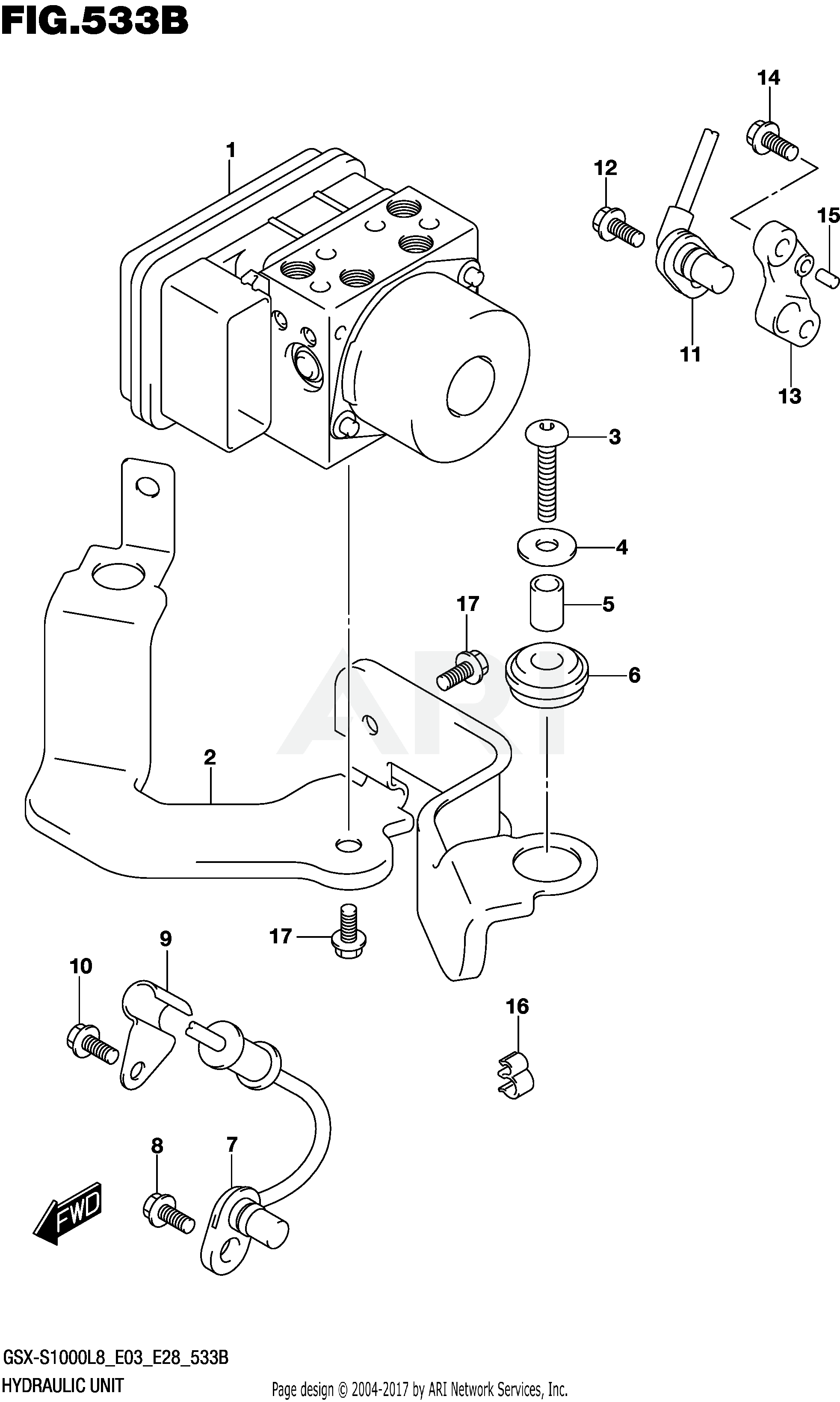 HYDRAULIC UNIT (GSX-S1000AZL8 E03)