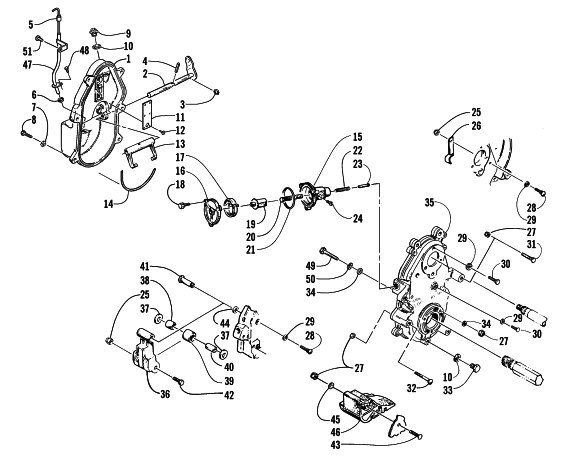 DROPCASE AND CHAIN TENSION ASSEMBLY