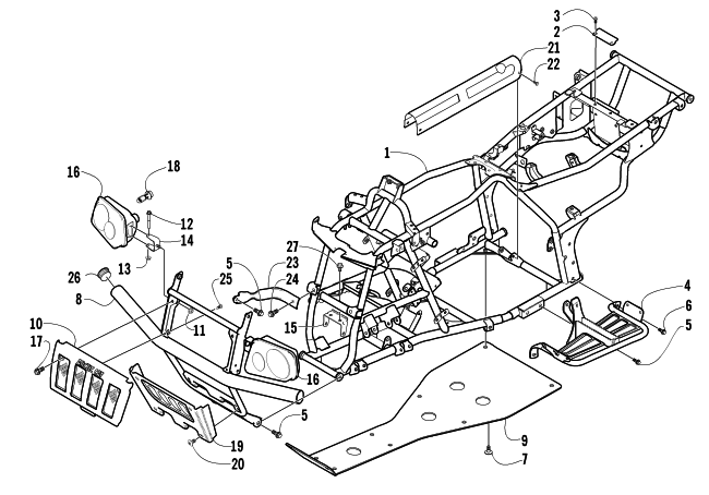 FRAME AND RELATED PARTS