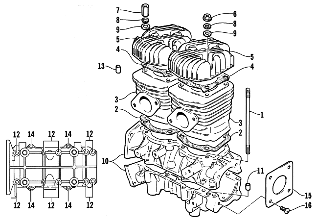 CRANKCASE AND CYLINDER