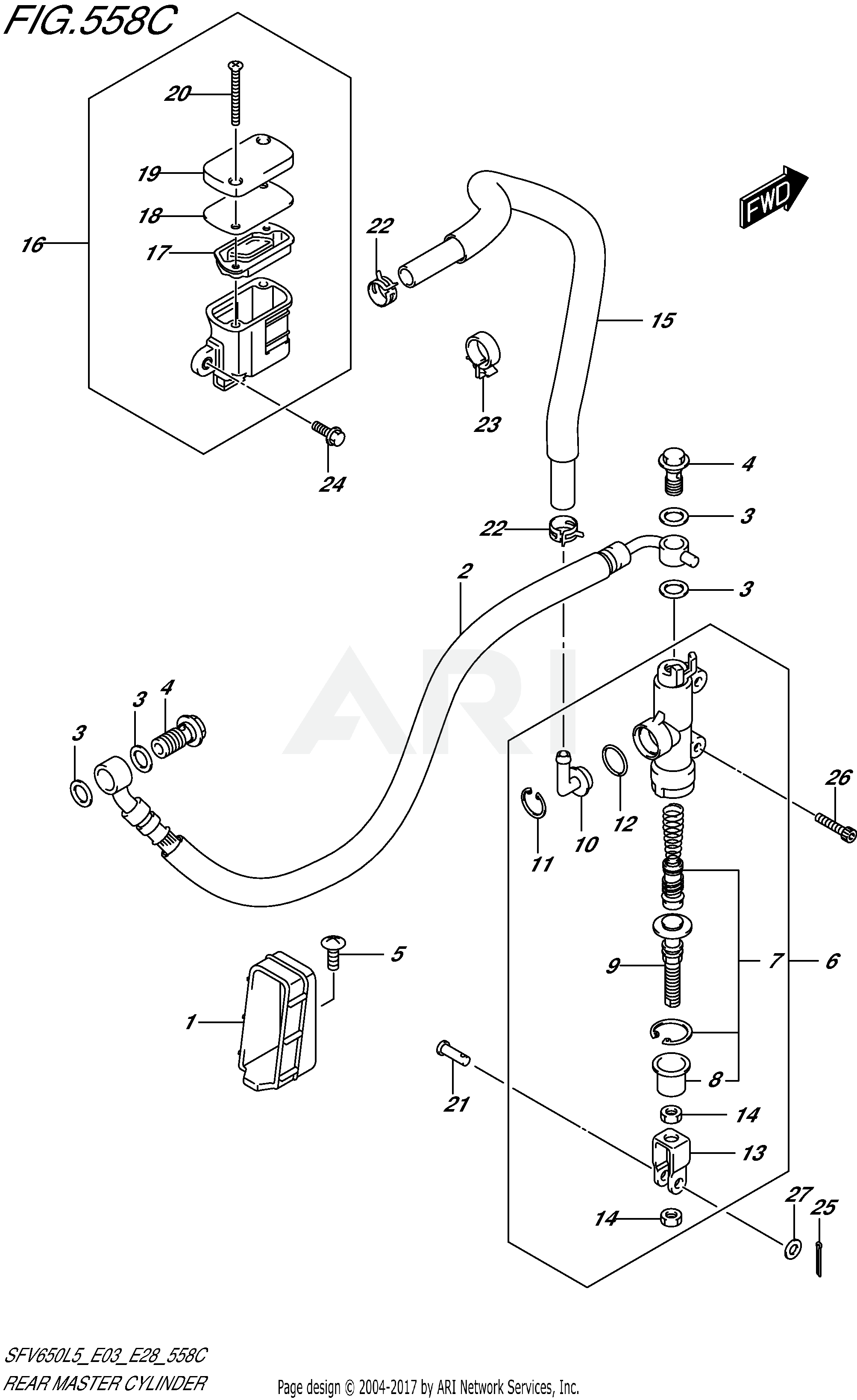 REAR MASTER CYLINDER (SFV650L5 E33)