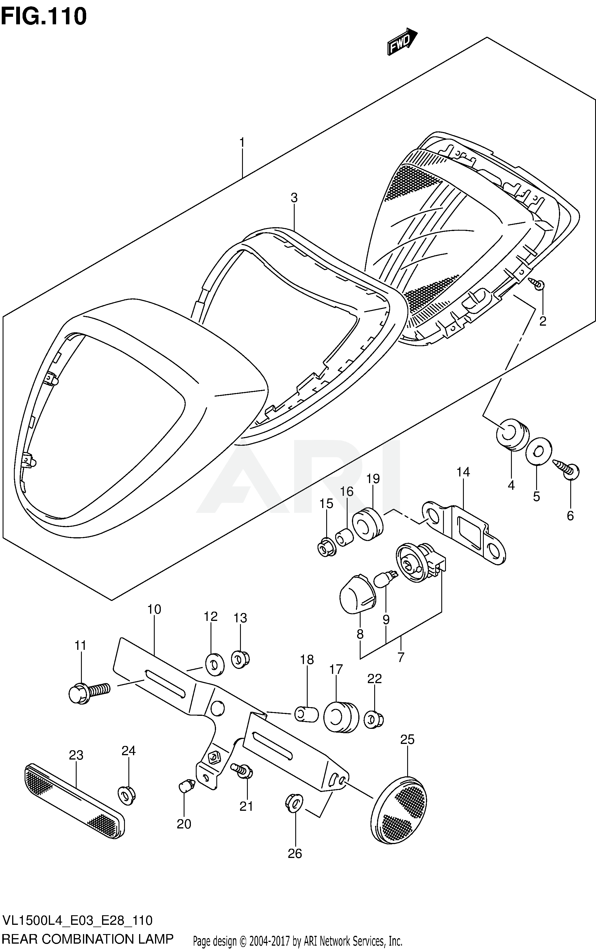 REAR COMBINATION LAMP (VL1500L4 E33)