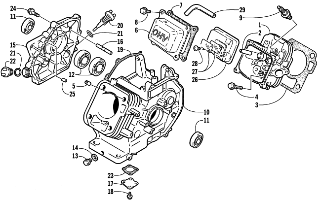 CYLINDER AND CRANKCASE