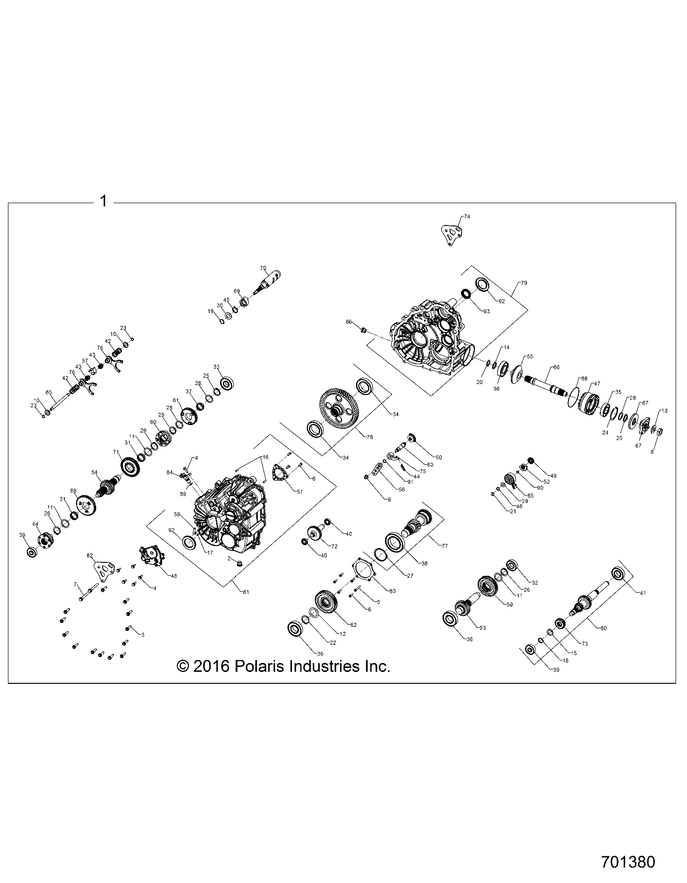 DRIVE TRAIN, MAIN GEARCASE INTERNALS - Z18VDE92LS (701380)