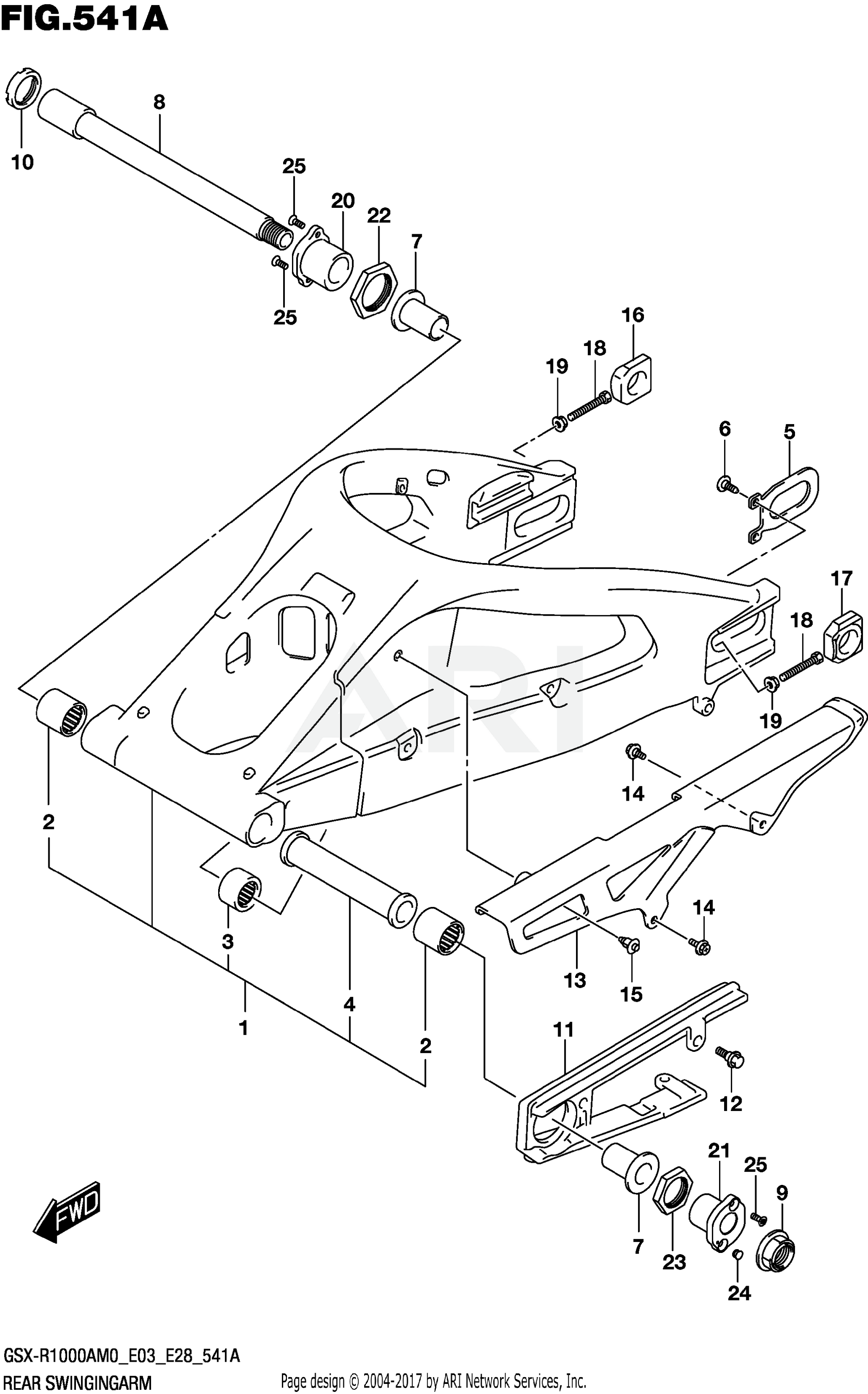 REAR SWINGINGARM (GSX-R1000RA,GSX-R1000RZA)