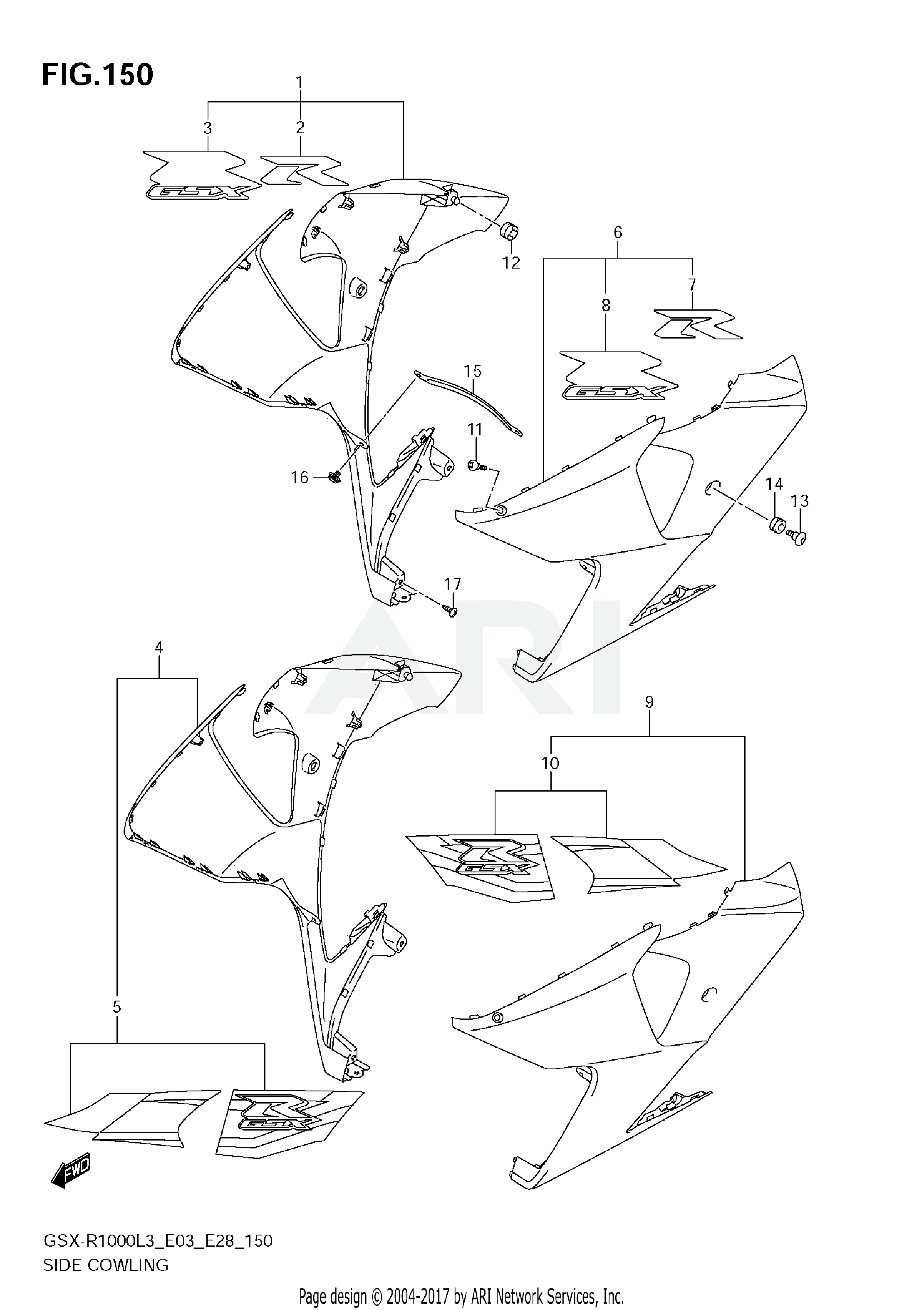 SIDE COWLING (GSX-R1000L3 E28)