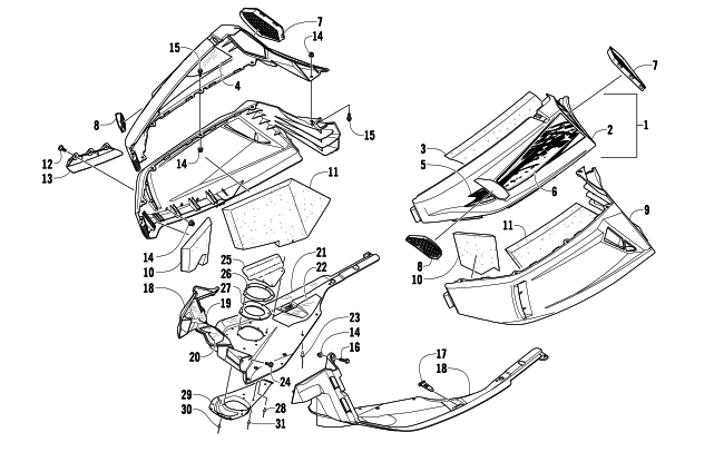 SKID PLATE AND SIDE PANEL ASSEMBLY