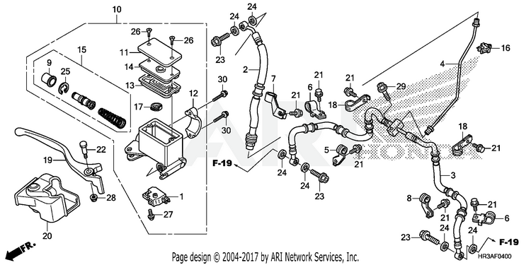 FRONT BRAKE MASTER       CYLINDER