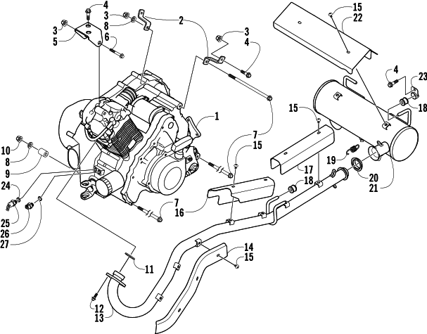 ENGINE AND EXHAUST