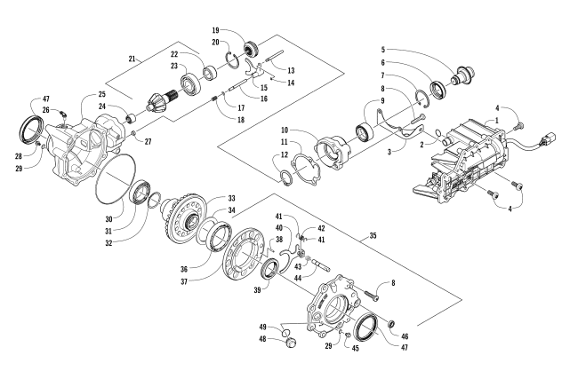 FRONT DRIVE GEARCASE ASSEMBLY