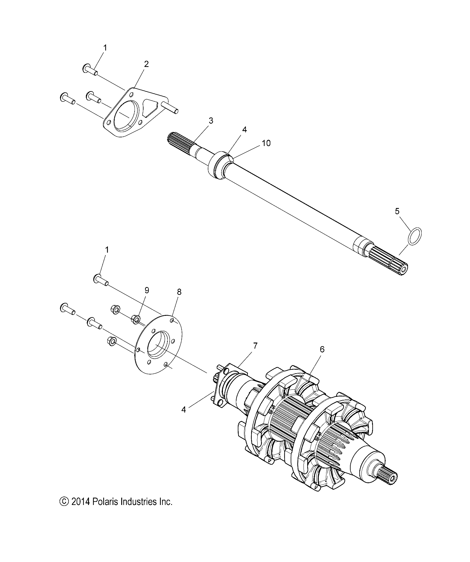 DRIVE TRAIN, JACKSHAFT and DRIVESHAFT - S15DF6PEL (49SNOWDRIVETRAIN15PROS)