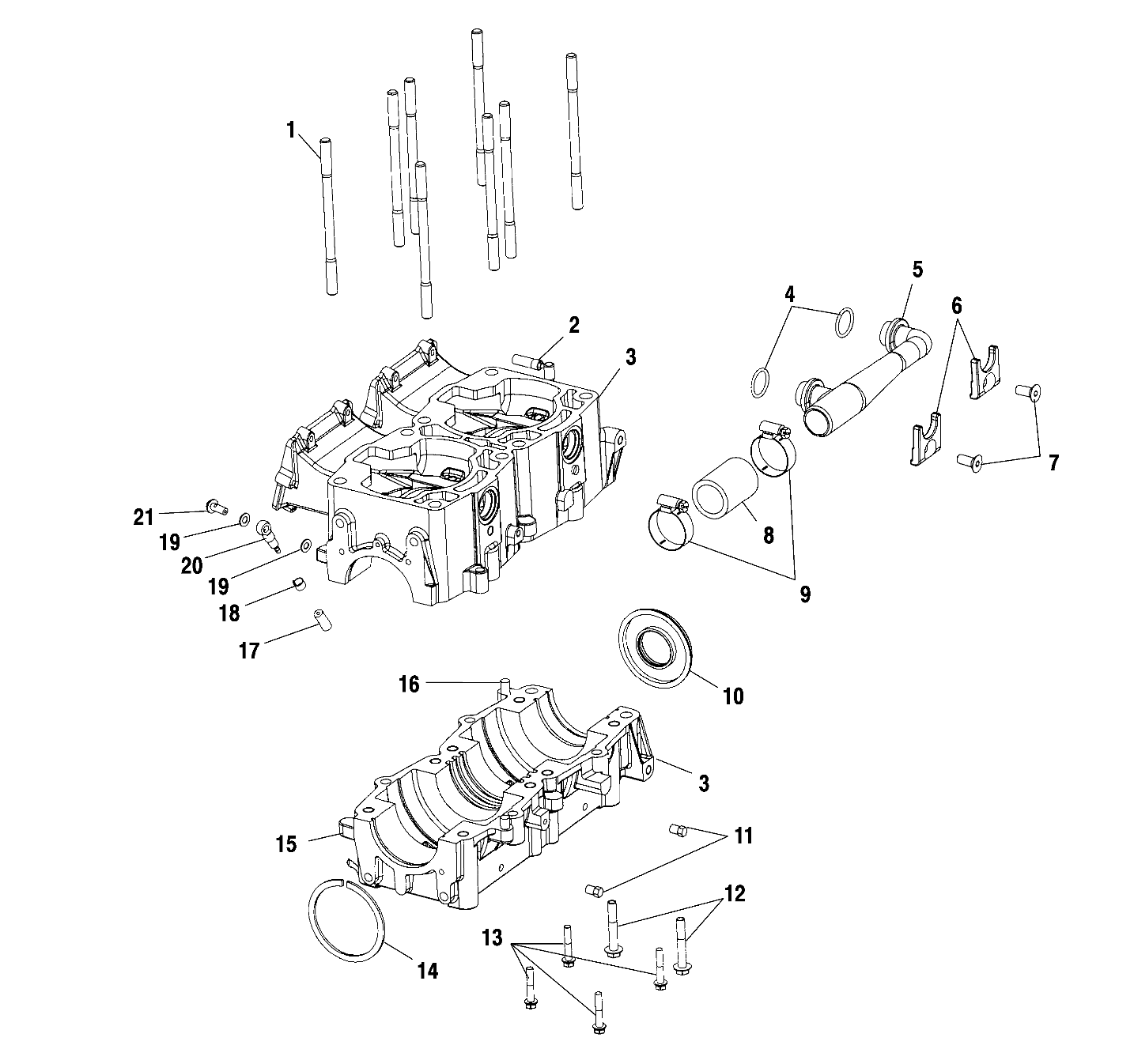 CRANKCASE - S01SM8BS (4961446144C005)