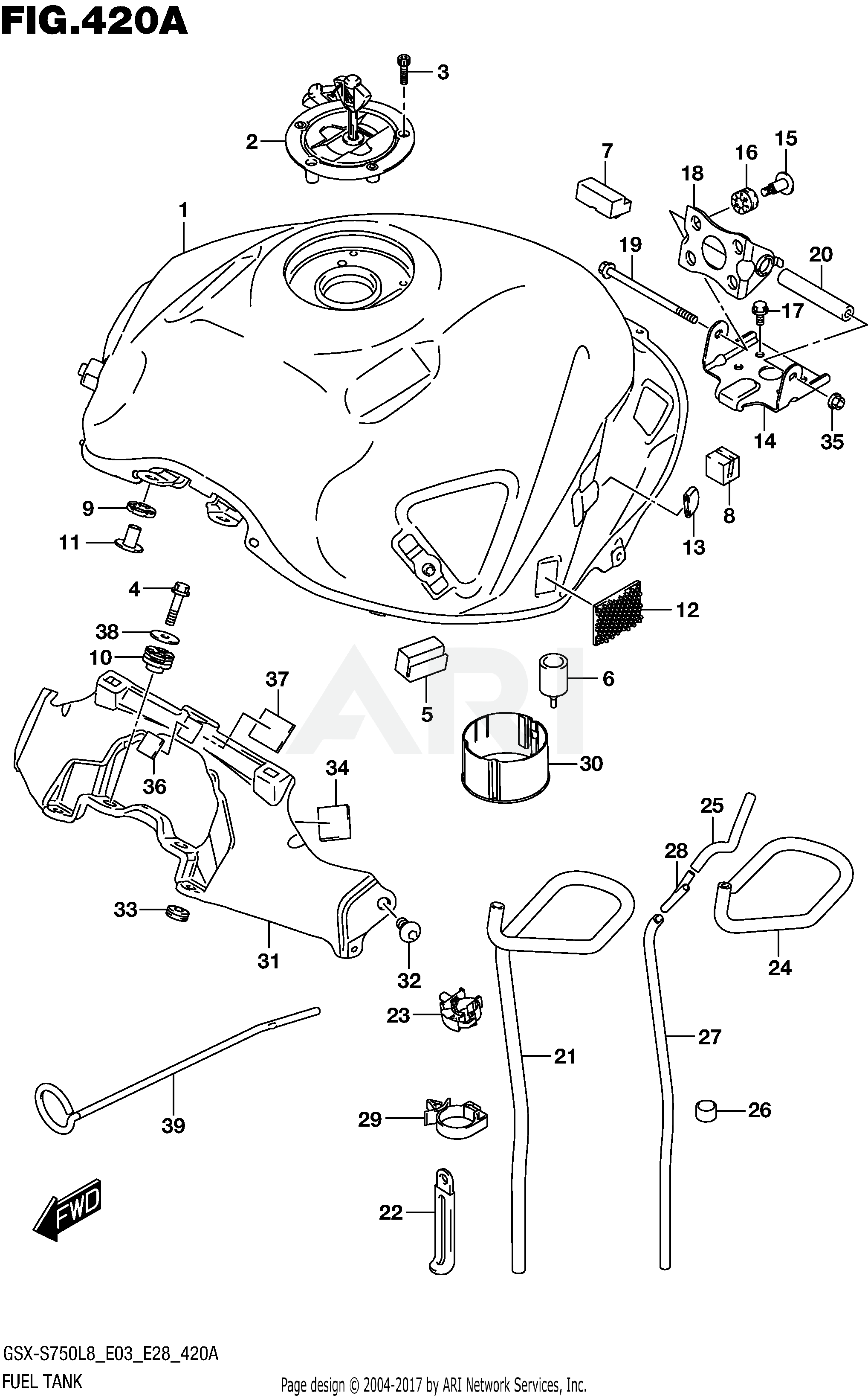 FUEL TANK (GSX-S750L8 E03)